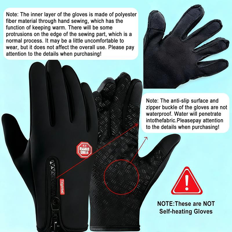 Stay Warm and Connected: Touchscreen Windproof Full-Finger Outdoor Winter Gloves for Active Lifestyles