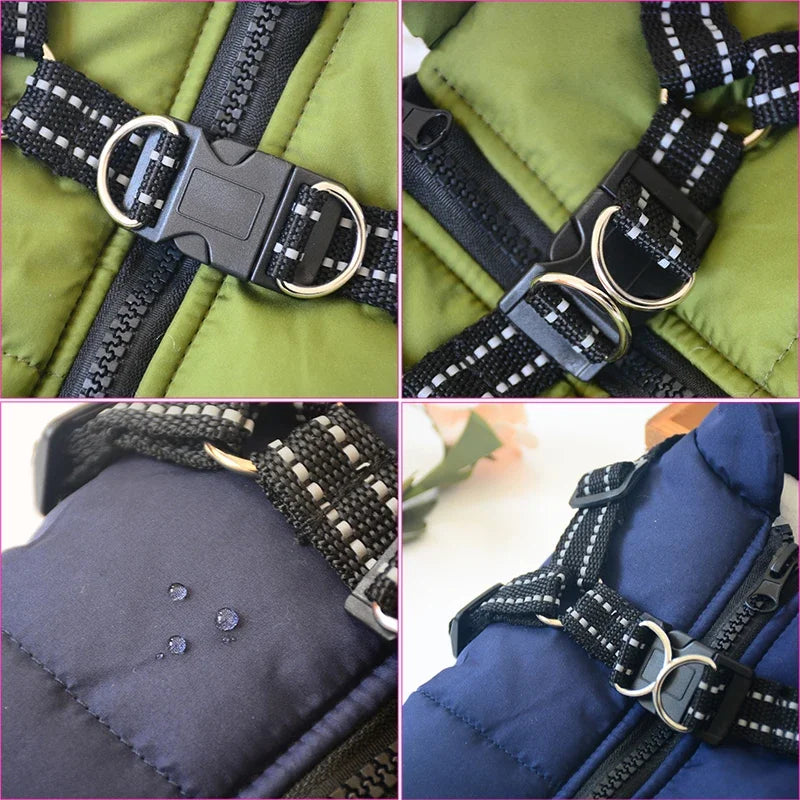 Ultimate Waterproof Winter Dog Jacket with Harness - Perfect for Labradors, Chihuahuas, and French Bulldogs!