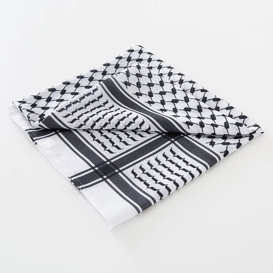 Arab Men Square Keffiyeh Shemagh Scarves Muslim Men'S Head Scarf Middle Eastern Shawl Islamic Clothing Male Hijab Turban