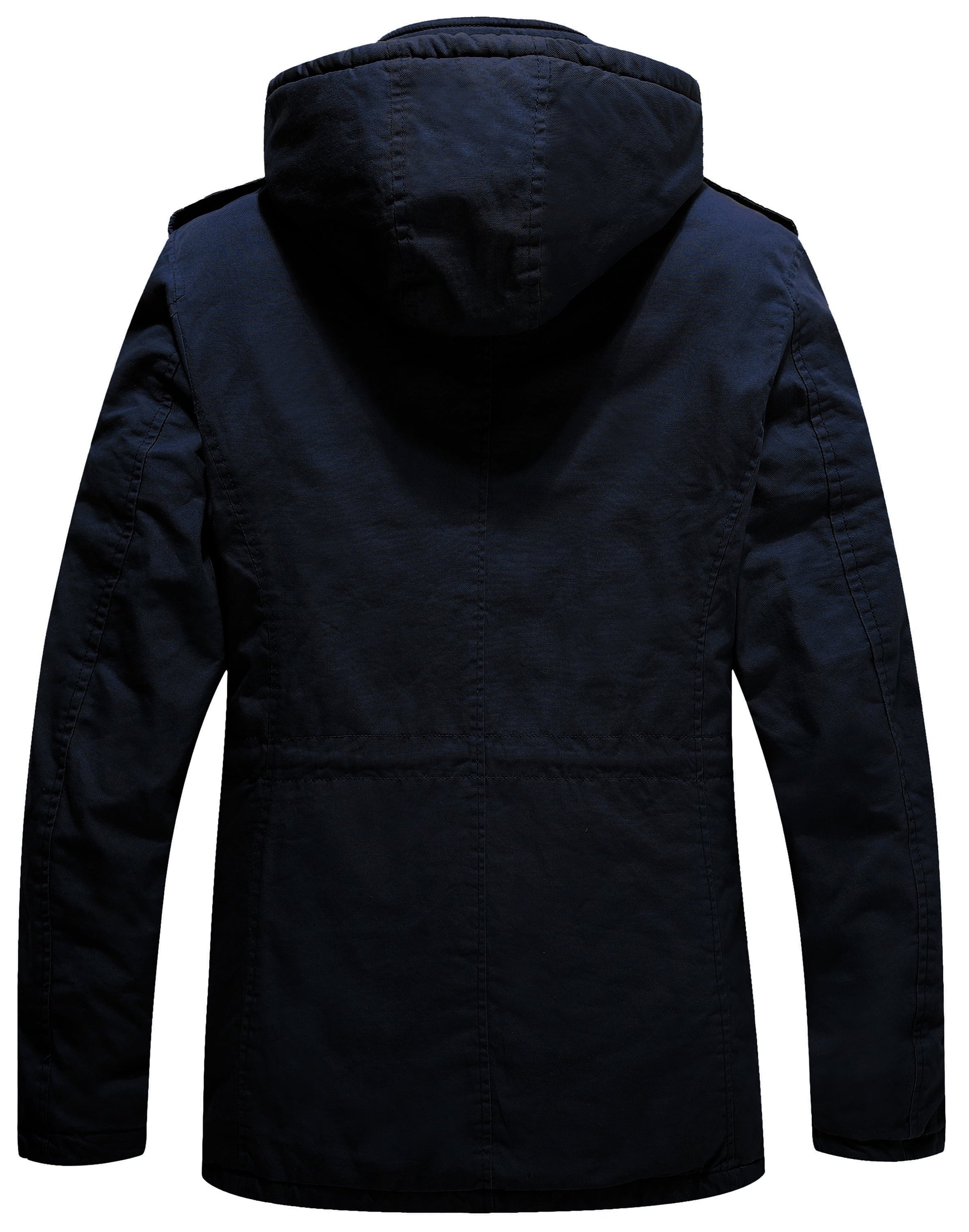 Stay Warm This Winter with the Men's Big and Tall Hooded Parka Puffer Jacket in Navy - 3XL