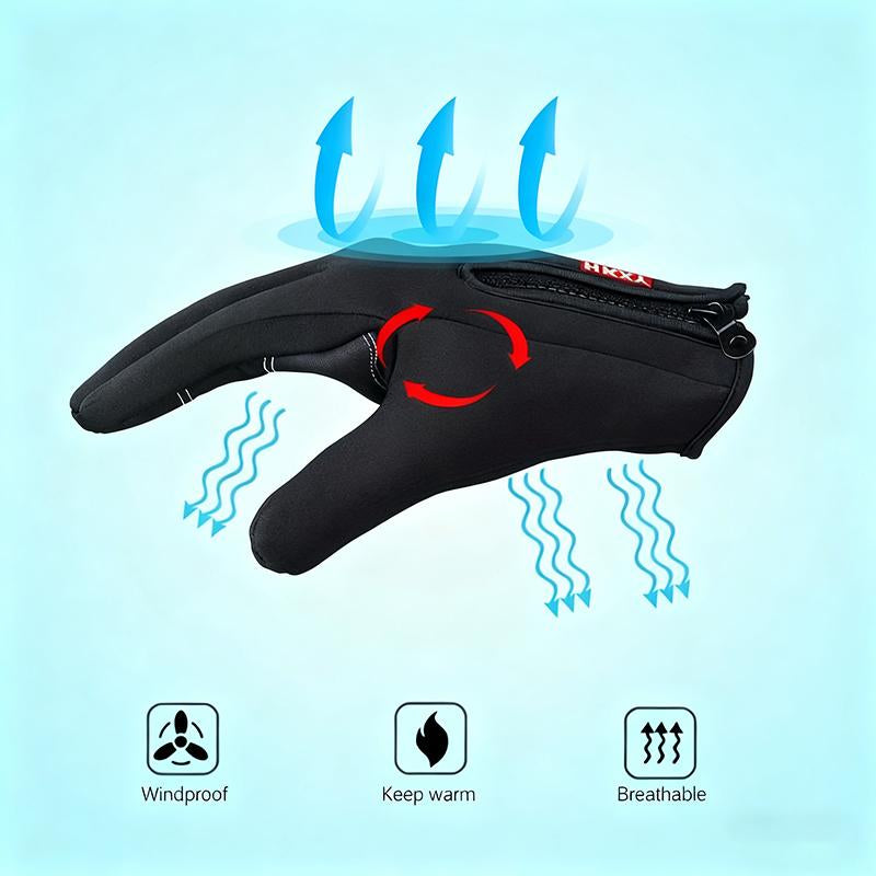 Stay Warm and Connected: Touchscreen Windproof Full-Finger Outdoor Winter Gloves for Active Lifestyles