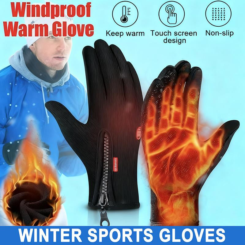 Stay Warm and Connected: Touchscreen Windproof Full-Finger Outdoor Winter Gloves for Active Lifestyles
