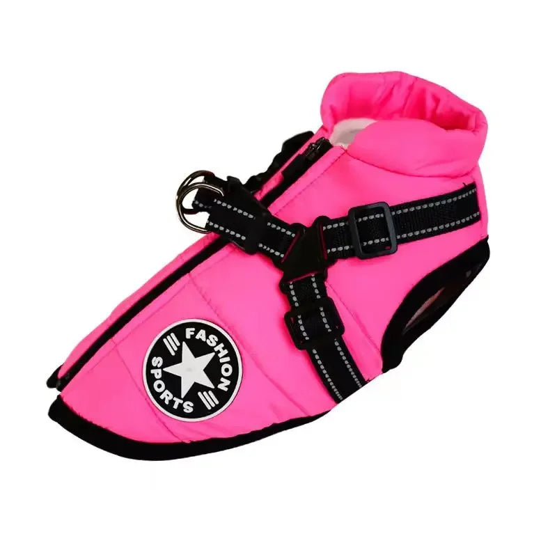 Ultimate Waterproof Winter Dog Jacket with Harness - Perfect for Labradors, Chihuahuas, and French Bulldogs!