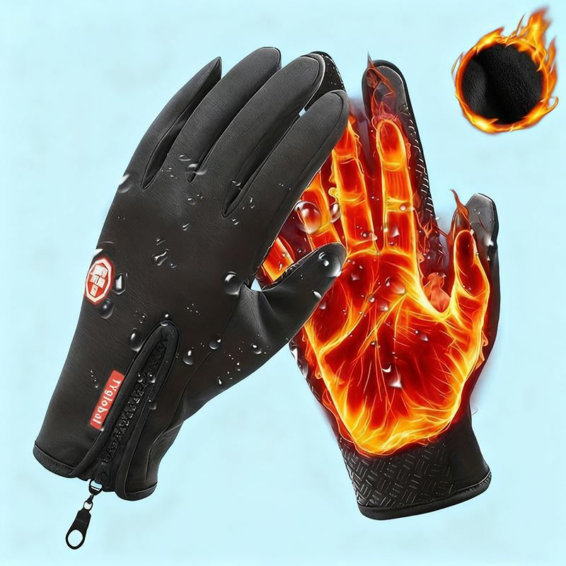 Stay Warm and Connected: Touchscreen Windproof Full-Finger Outdoor Winter Gloves for Active Lifestyles